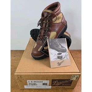 Vtg 90's Danner x Eddie Bauer 31570X "Rainier" Hiking Boots Brown Size 9M - NEW